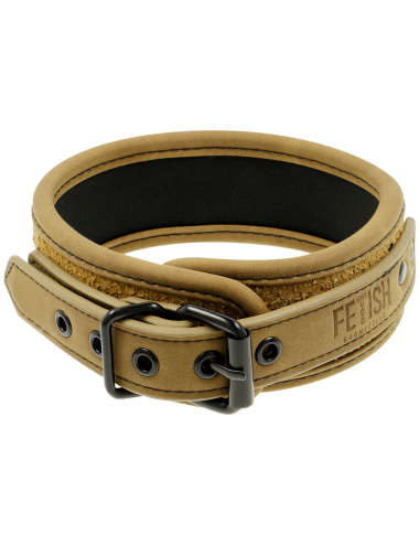 FETISH SUBMISSIVE ORIGEN - COLLIER DOUBLÉ EN NÉOPRÈNE AVEC CHAÎNE