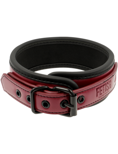 FETISH SUBMISSIVE DARK ROOM - COLLIER CHAÎNE DOUBLURE EN NÉOPRÈNE