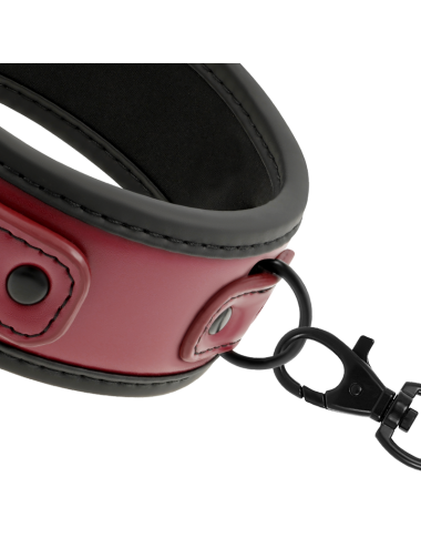 FETISH SUBMISSIVE DARK ROOM - COLLIER CHAÎNE DOUBLURE EN NÉOPRÈNE
