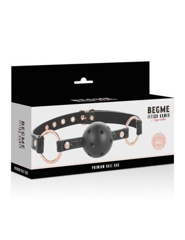 BEGME - BLACK EDITION BALL GAG CUIR VEGAN