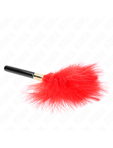 KINK - PLUMES CHACOULES EN MÉTAL ROUGE OR 18 CM