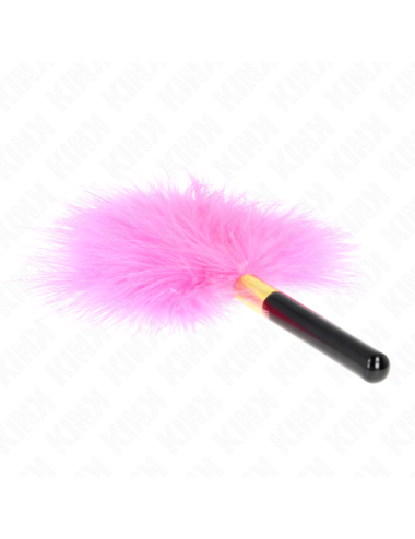 KINK - PLUMES TICKLE EN MÉTAL DORÉ FUCHSIA 18 CM