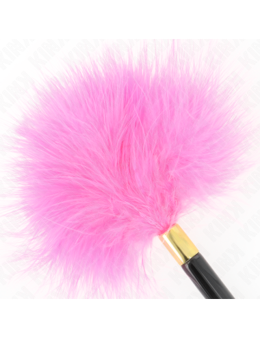 KINK - PLUMES TICKLE EN MÉTAL DORÉ FUCHSIA 18 CM