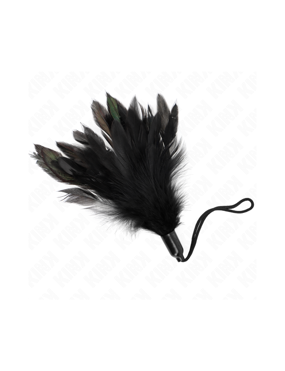 KINK - PLUMES CHACOUILLÉES AVEC MANCHE CORDE BASE PLASTIQUE 15 CM KINK - PLUMES CHACOUILLÉES AVEC MANCHE CORDE BASE PLASTIQUE 15 CM