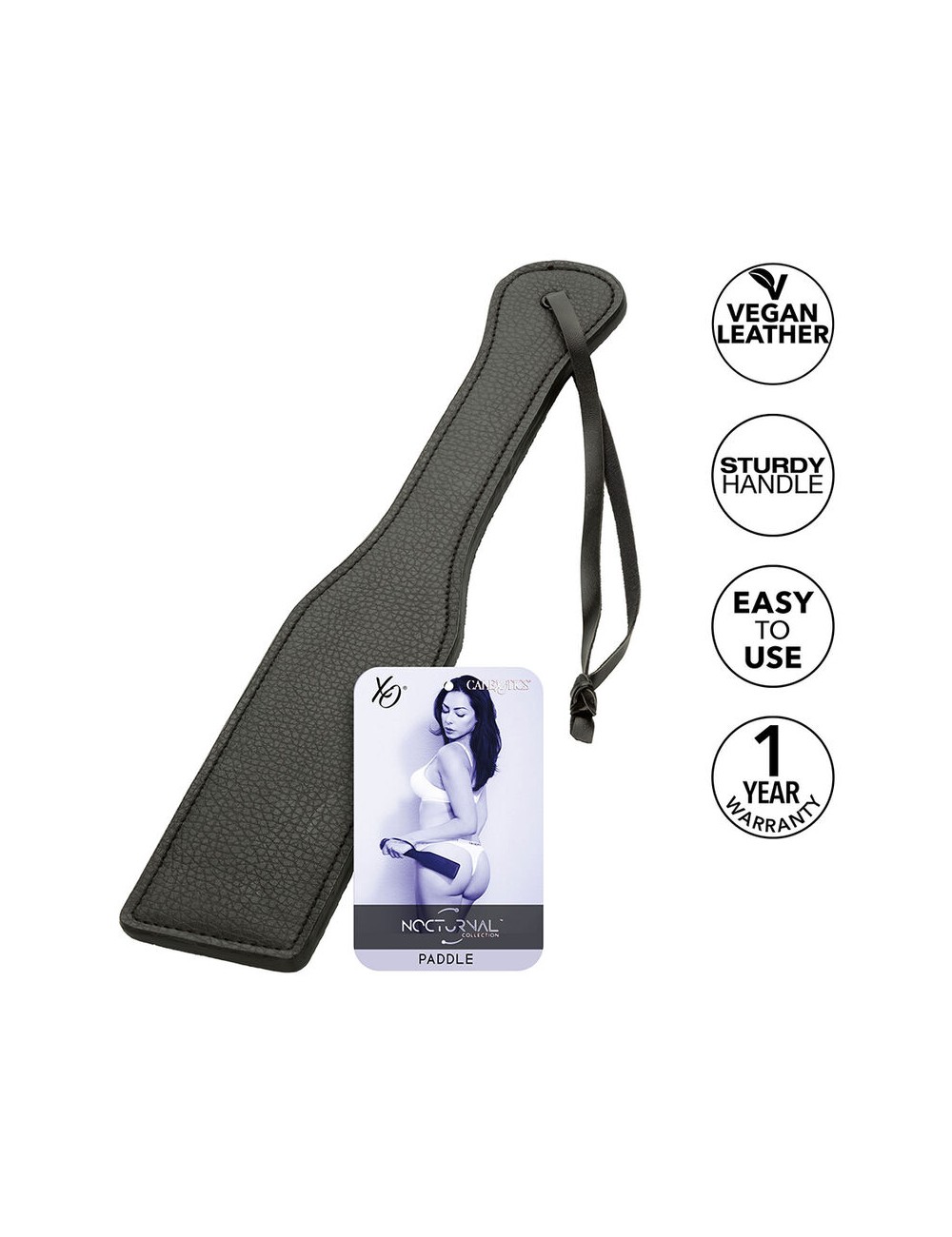 CALEXOTICS - NOCTURNAL PADDLE EN CUIR NOIR CALEXOTICS - NOCTURNAL PADDLE EN CUIR NOIR