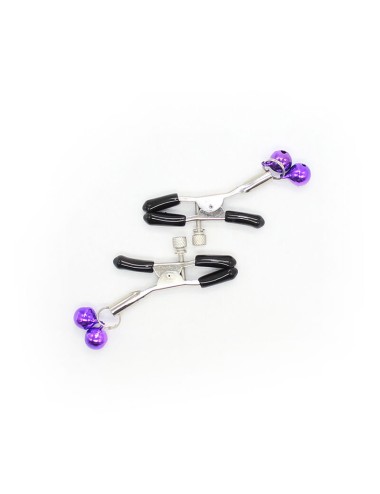 OHMAMA FETISH - Pinces à tétons AVEC CLOCHE LILAS