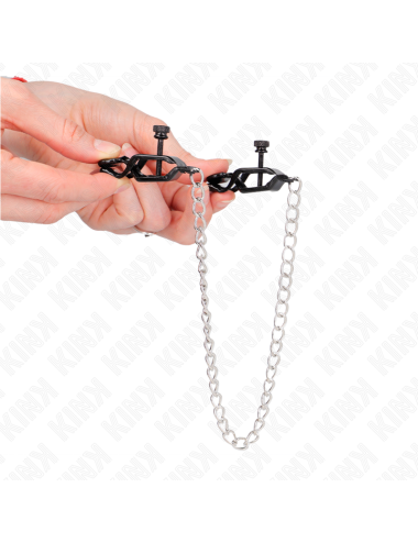 KINK - PINCES À TAMELON CHAÎNE PLATE ARGENT 30 CM