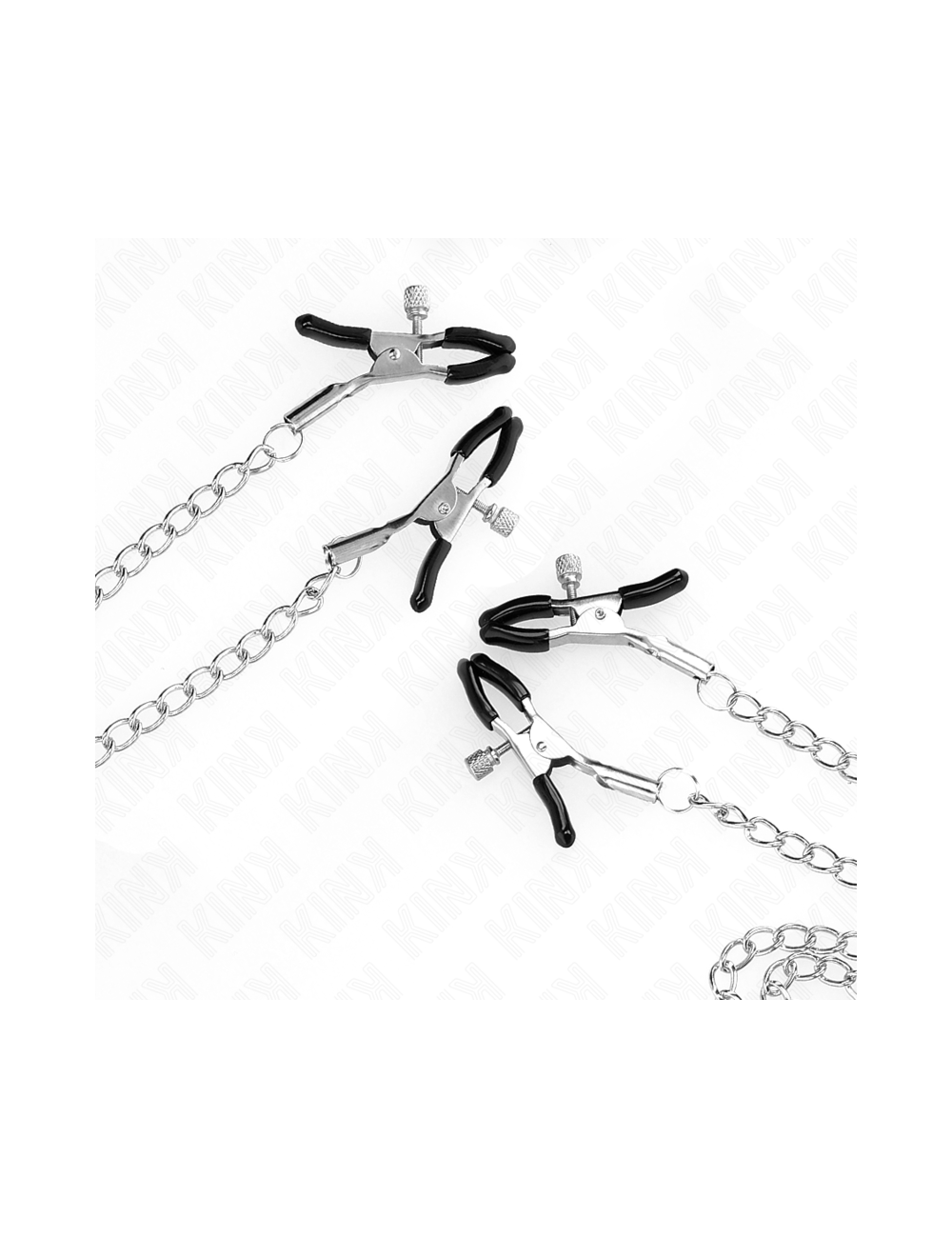 KINK - 4 PINCES À MATELONS ET CLITO RÉGLABLES ARGENT