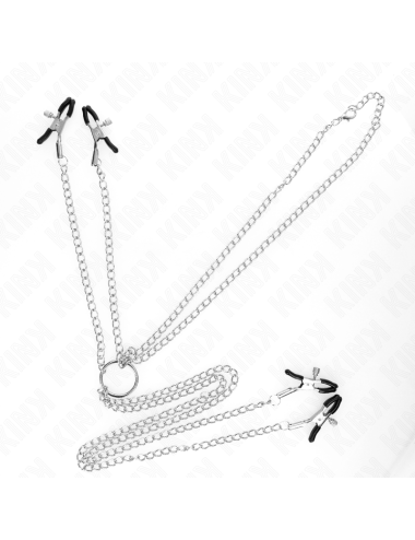 KINK - 4 PINCES À MATELONS ET CLITO RÉGLABLES ARGENT