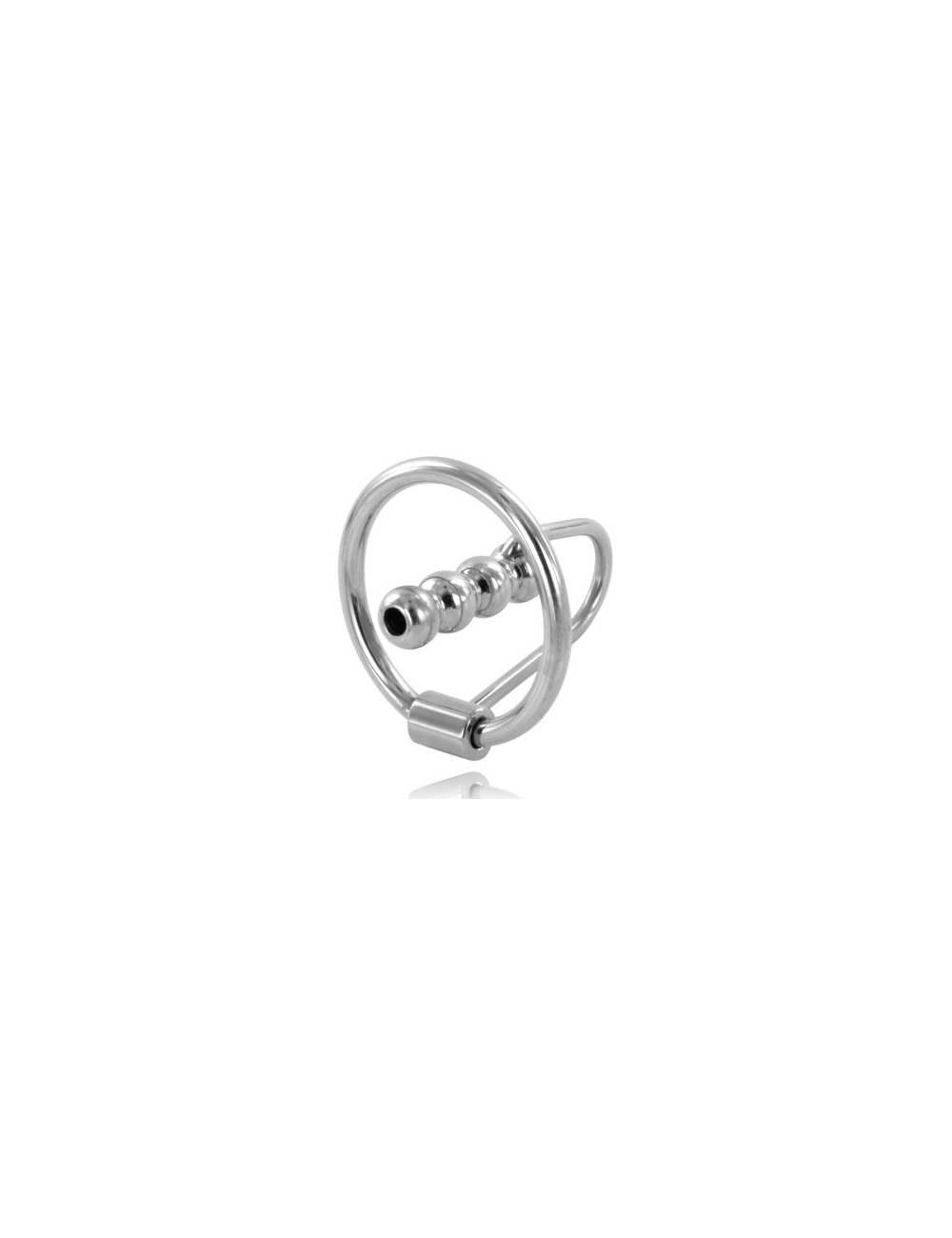 METAL HARD - ANNEAU DE GLAND EN AVEC BOUCHON URÉTRAL 28MM