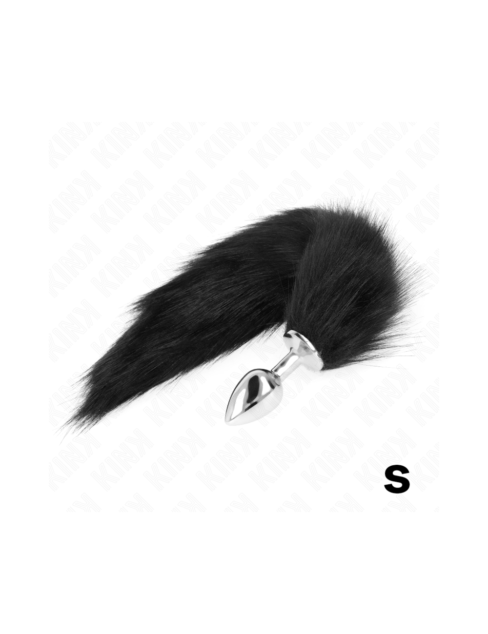KINK - PLUG ANAL TAILLE S 7 X 3 CM AVEC QUEUE SYNTHÉTIQUE 40 CM NOIR