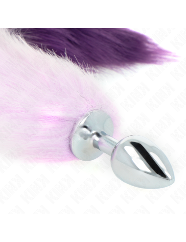 KINK - PLUG ANAL TAILLE S 7 X 3 CM AVEC QUEUE SYNTHÉTIQUE 40 CM VIOLET