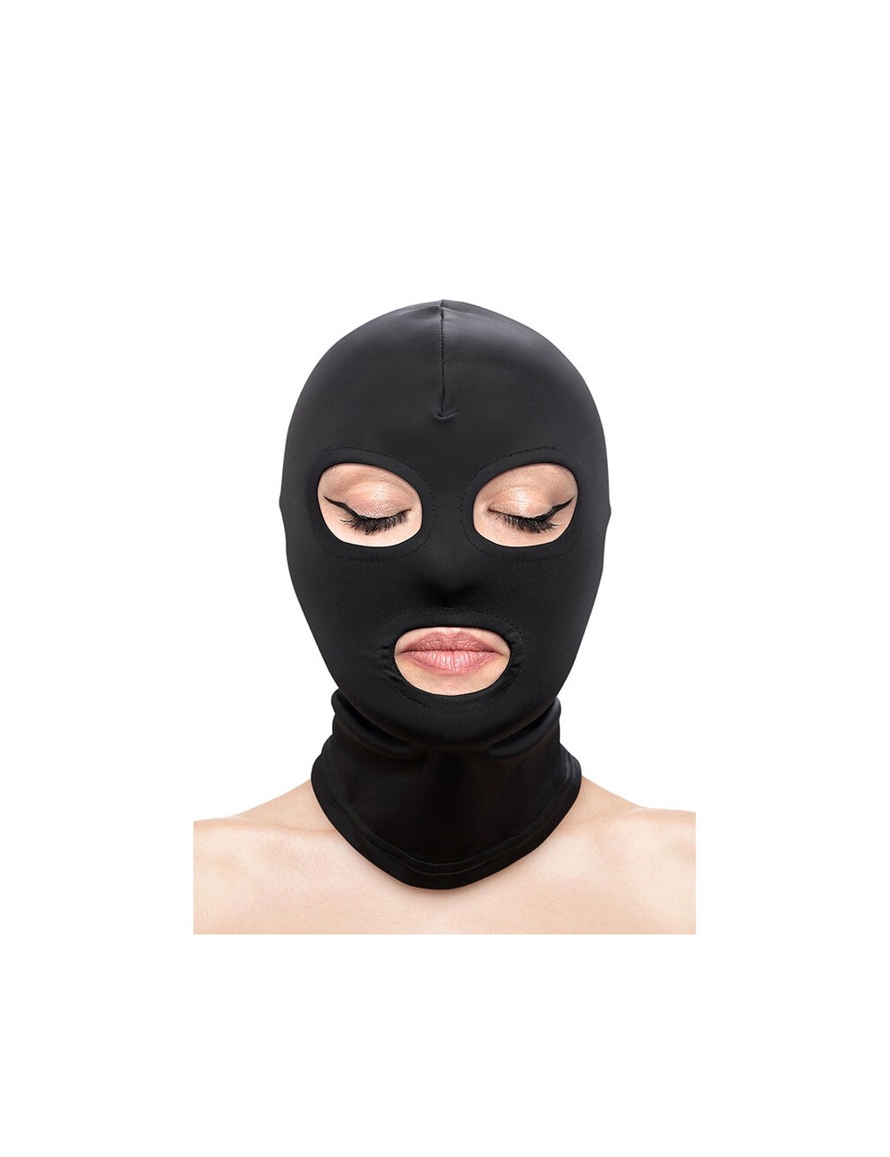 NS NOVELTIES - FETISH & FASHION CAGOULE YEUX ET BOUCHE NYLON NOIR NS NOVELTIES - FETISH & FASHION CAGOULE YEUX ET BOUCHE NYLON NOIR