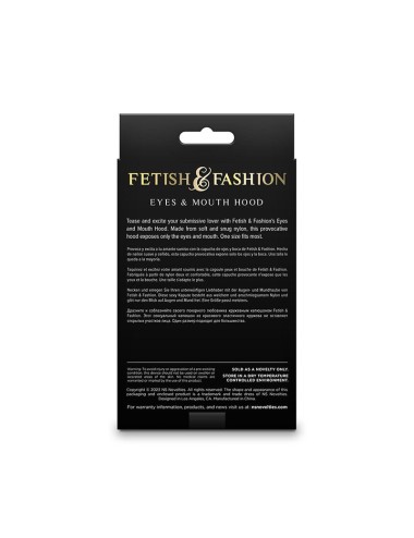 NS NOVELTIES - FETISH & FASHION CAGOULE YEUX ET BOUCHE NYLON NOIR