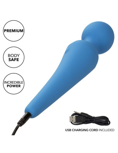CALEXOTICS - COUTURE KIT VIBRATEUR WAND 10 VIBRATIONS BLEU