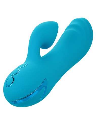 CALEXOTICS - SUNSET BEACH SEDUCER VIBRATEUR & STIMULATEUR 10 FONCTIONS BLEU