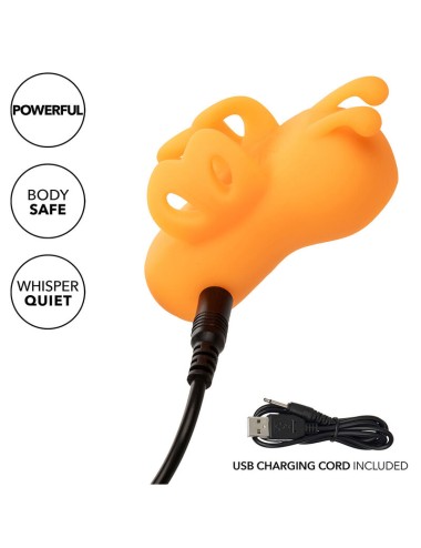CALEXOTICS - NEON VIBES BUZZING VIBE LE STIMULATEUR DE DOIGTS 10 VIBRATIONS ORANGE