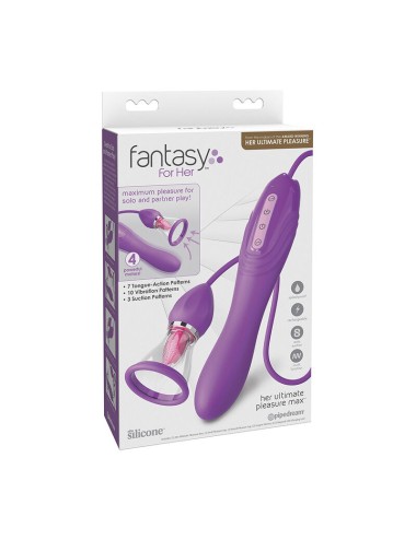 FANTASY FOR HER - TUYAU D'ASPIRATION MAXIMUM ULTIME PLAISIR AVEC LANGUE STIMULANTE VIOLET
