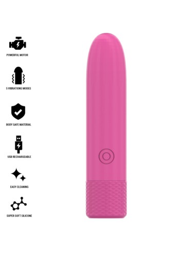INTENSE - SYMONE USB WIEDERAUFLADBARER VIBRIERENDER BULLET 8 VIBRATIONEN ROSA 10 X 2