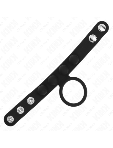 KINK - LEDER PENISRING 3,5 CM MIT DRUCKVERSCHLUSS 23 X 2 CM