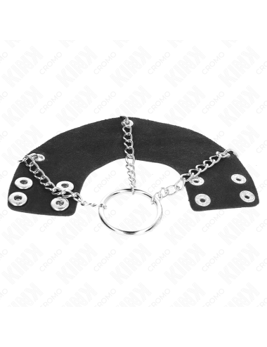 KINK - PENISRING 4 CM KETTE 7 CM METALL MIT LEDERGURTE