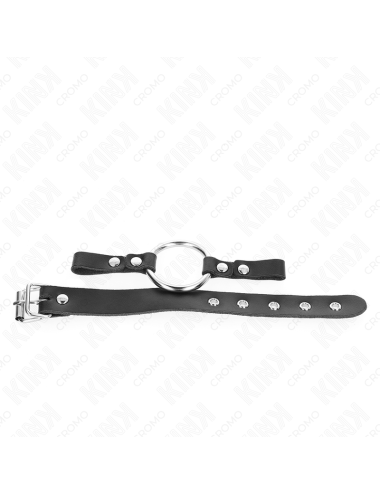 KINK - PENISRING AUS LEDER MIT SCHNALLVERSCHLUSS 22 X 2 CM MIT METALLRING 4 CM