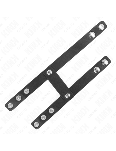 KINK - VERSTELLBARER DOPPELTER PENISRING AUS LEDER