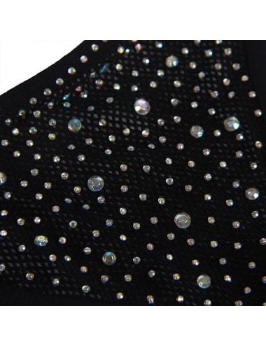 SUBBLIME - 952174 NETZ-BODYSTOCKING MIT HANDSCHUHEN UND DIAMANTEN SCHWARZ EINE GRÖSSE