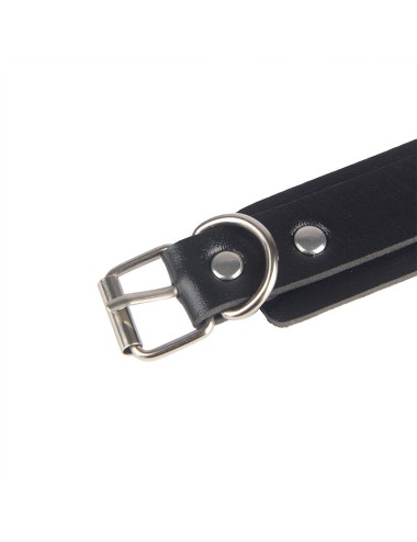 SUBBLIME - 953690 HANDSCHELLEN MIT BONDAGE-GÜRTEL SCHWARZ EINE GRÖSSE