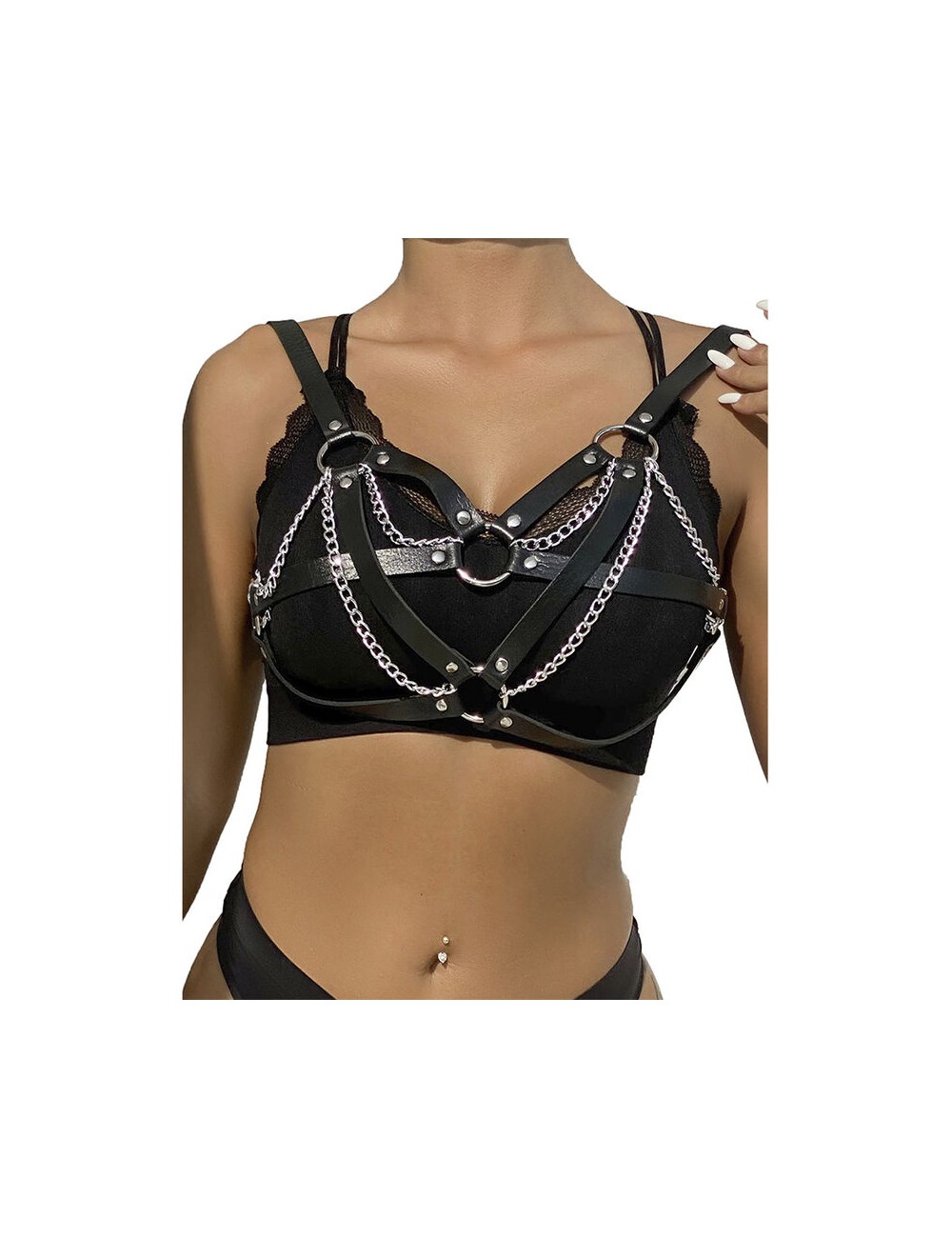 SUBBLIME - 953713 PUNK BONDAGE GÜRTEL METALLSCHNALLE SCHWARZ EINE GRÖSSE SUBBLIME - 953713 PUNK BONDAGE GÜRTEL METALLSCHNALLE SCHWARZ EINE GRÖSSE