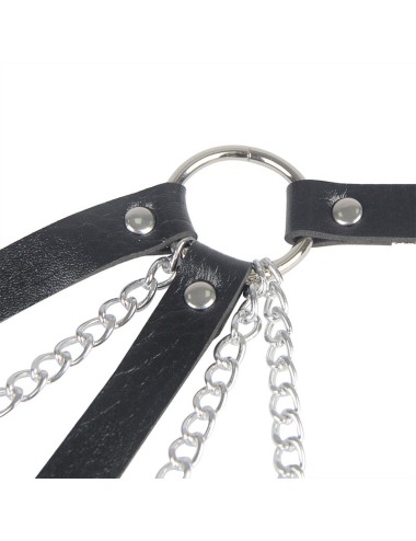 SUBBLIME - 953713 PUNK BONDAGE GÜRTEL METALLSCHNALLE SCHWARZ EINE GRÖSSE