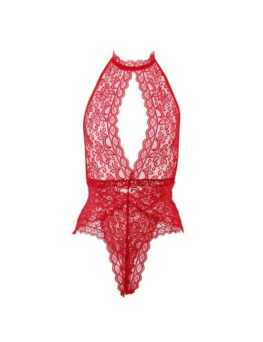 SUBBLIME - 953881 BODYSUIT MIT OFFENEN CUPS ROT L/XL