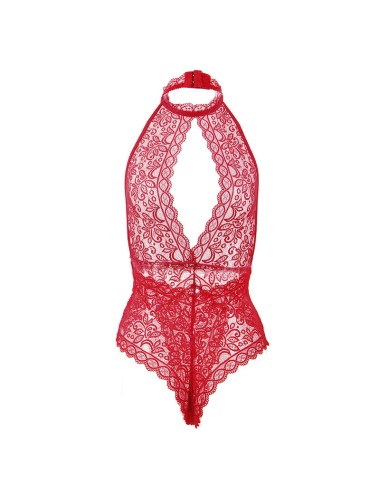 SUBBLIME - 953881 BODYSUIT MIT OFFENEN CUPS ROT L/XL