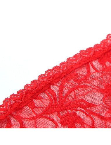 SUBBLIME - 954208 SPITZEN-BABYDOLL MIT VERSTELLBAREN TRÄGERN ROT S/M