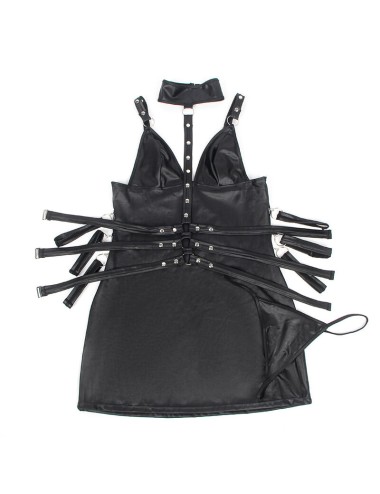 SUBBLIME - 954413 BONDAGE-BODY AUS LEDER SCHWARZ L/XL