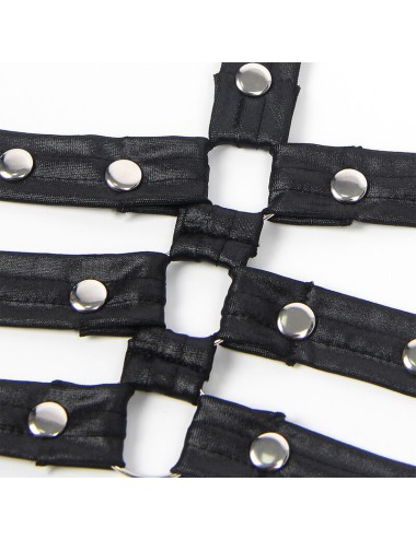 SUBBLIME - 954413 BONDAGE-BODY AUS LEDER SCHWARZ L/XL