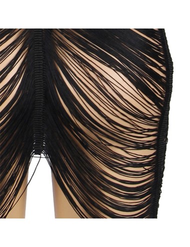 SUBBLIME - 954222 TRÄGERKLEID + STRING SCHWARZ S/M