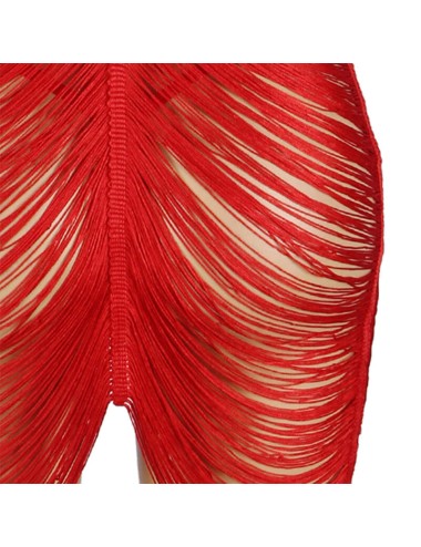 SUBBLIME - 954246 TRÄGERKLEID + STRING ROT S/M