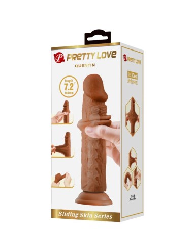 PRETTY LOVE - QUENTIN REALISTISCHER DILDO 18 CM BRAUN