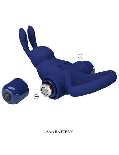 PRETTY LOVE - JIRO KANINCHENRING MIT VIBRATION BLAU