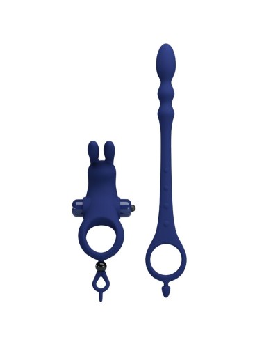 PRETTY LOVE - AYAD RABBIT VIBRATORRING MIT STECKER BLAU