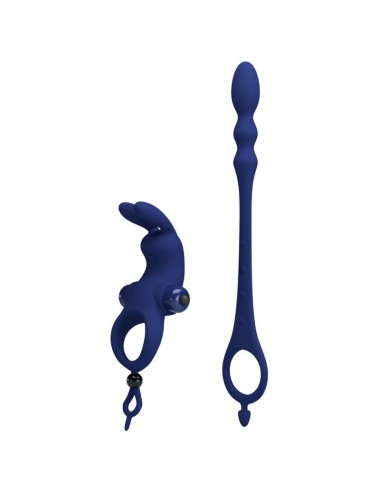 PRETTY LOVE - AYAD RABBIT VIBRATORRING MIT STECKER BLAU