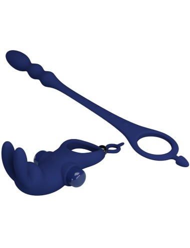 PRETTY LOVE - AYAD RABBIT VIBRATORRING MIT STECKER BLAU