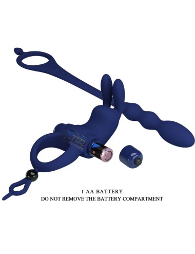 PRETTY LOVE - AYAD RABBIT VIBRATORRING MIT STECKER BLAU