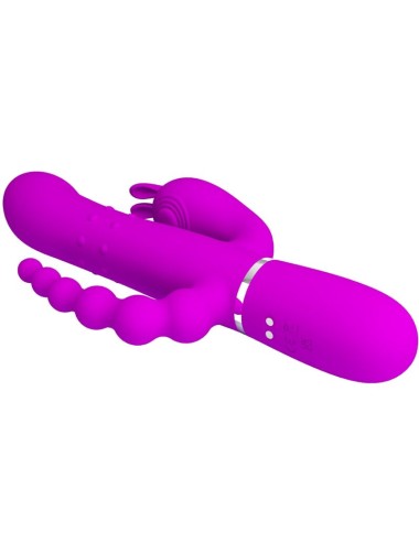 PRETTY LOVE - CAMMY TRIPLE VIBRATOR MULTIFUNKTION 4 IN 1 ROSA