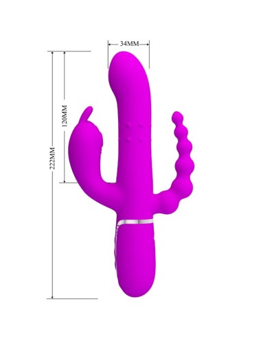 PRETTY LOVE - CAMMY TRIPLE VIBRATOR MULTIFUNKTION 4 IN 1 ROSA