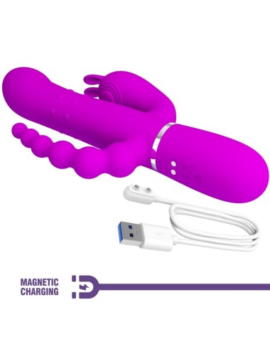 PRETTY LOVE - CAMMY TRIPLE VIBRATOR MULTIFUNKTION 4 IN 1 ROSA