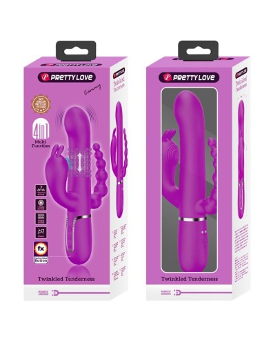 PRETTY LOVE - CAMMY TRIPLE VIBRATOR MULTIFUNKTION 4 IN 1 ROSA