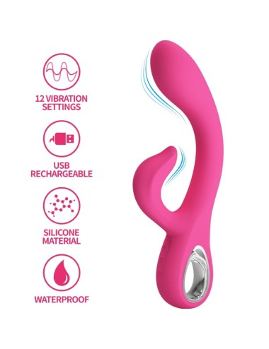 PRETTY LOVE - FRITZ RABBIT VIBRATOR 12 VIBRATIONEN ROSA