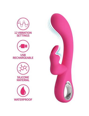 PRETTY LOVE - NOVAK RABBIT VIBRATOR 12 VIBRATIONEN ROSA